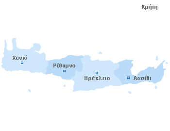 Map of Crete Island