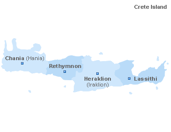 Map of Crete Island