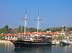 Travelling ship, Athos, Halkidiki, Greece 