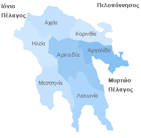 Χάρτης Πελοπόννησοςς
