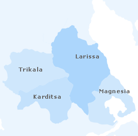 Map of Thessalia